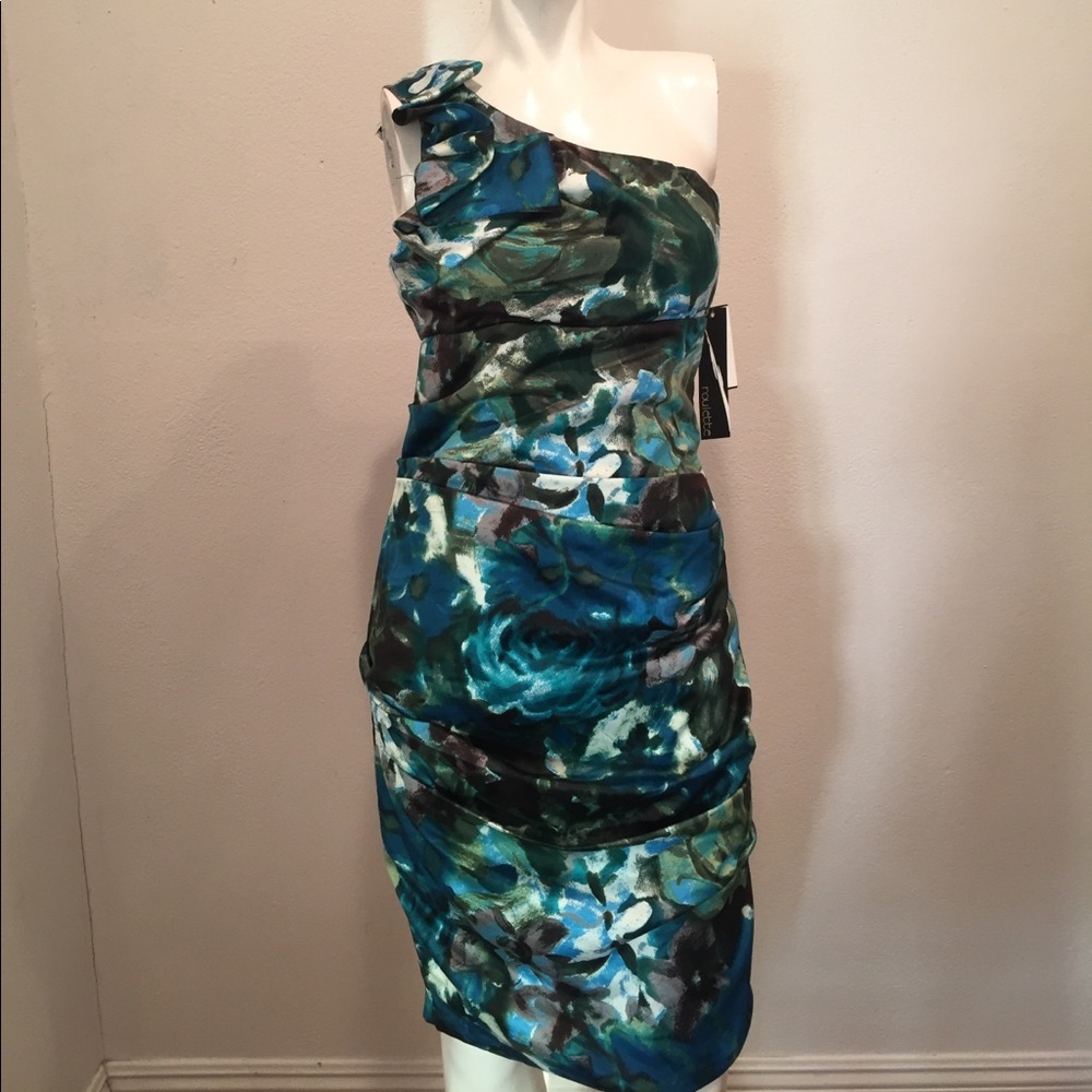 Floral One-Shoulder Mini Dress